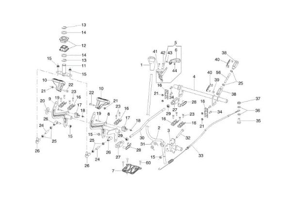 Compl.brake lever MISTRAL 72/12,5 K H (3in1) (K1250) EURO 5 Garden tractor