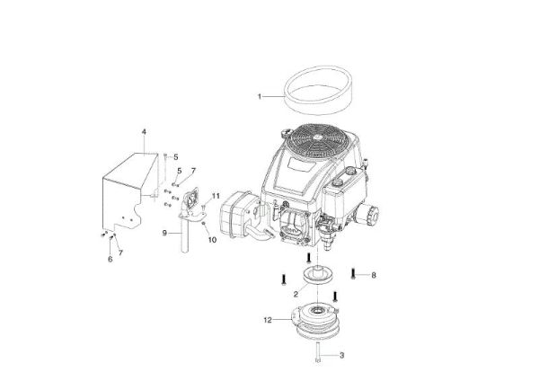 Engine and blade brake MISTRAL 72/12,5 K H (3in1) (K1250) EURO 5 Garden tractor