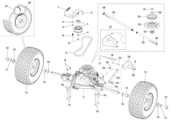 Transmission MISTRAL 72/12,5 K H (3in1) (K1250) EURO 5 Garden tractor