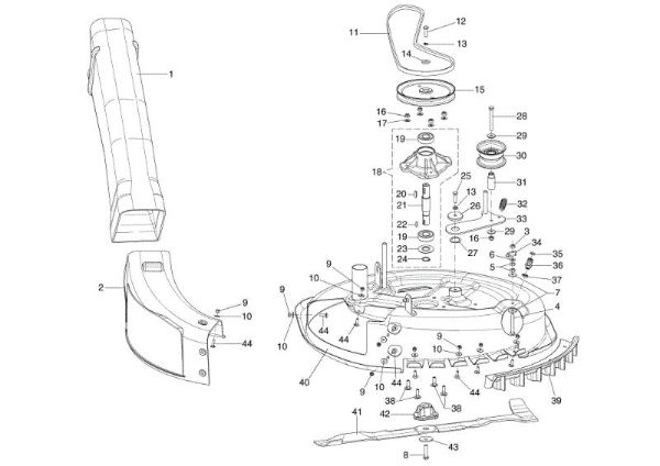 Mowing deck MISTRAL 72/12,5 K H (3in1) (K1250) EURO 5 Garden tractor