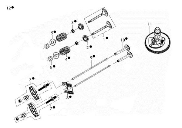 Valves MISTRAL 72/12,5 K H (3in1) (K1250) EURO 5 Garden tractor