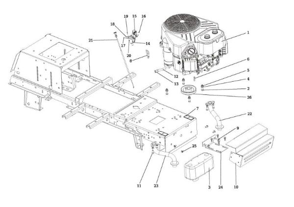 Engine OM 106/24 KH (K2400AVD V-Twin - EURO5) Cat. 2019 Garden tractor