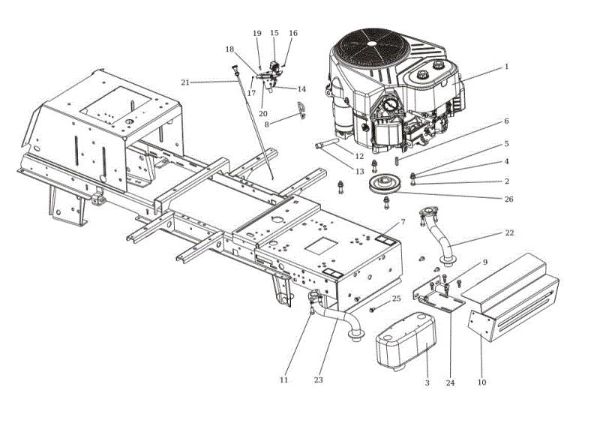 Engine OM 124/24 KH (K2400AVD V-Twin - EURO5) Cat. 2019 Garden tractor