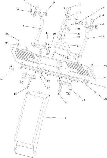 Chute and collector assy OM 124/24 KH (K2400AVD V-Twin - EURO5) Cat. 2019 Garden tractor