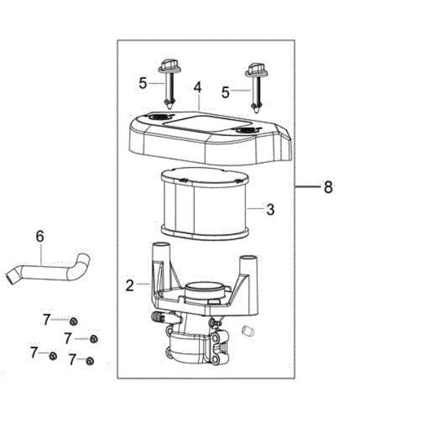 Air filter OM 124/24 KH (K2400AVD V-Twin - EURO5) Cat. 2019 Garden tractor