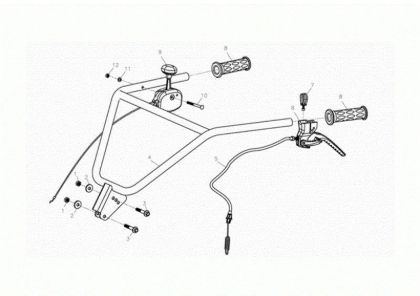 Handlebar MH 155 K Rotary tiller