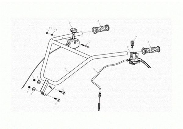 Handlebar MH 155 K Rotary tiller