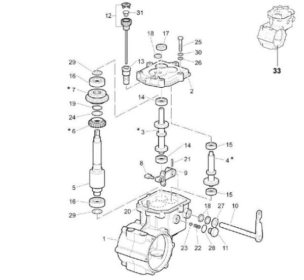 Speed-change gear box CR 340 K (K655 HF) Transporter
