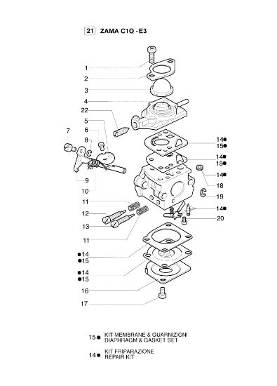 Carburetor C1Q-E3 750 T Brushcutter
