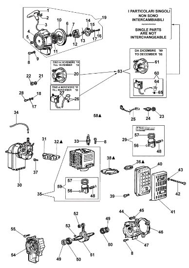 Starter assy and engine AM 150 Mistblower