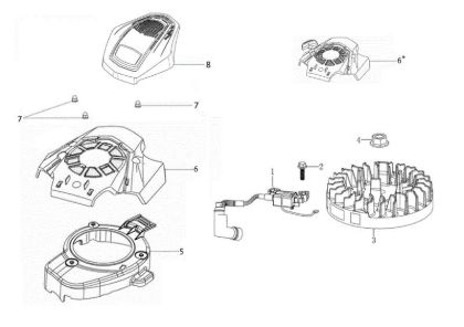 Ignition system G 48 TKE ALLROAD PLUS 4 (K655LI) EURO 5 Lawnmower