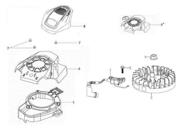 Ignition system G 48 TKE ALLROAD PLUS 4 (K655LI) EURO 5 Lawnmower