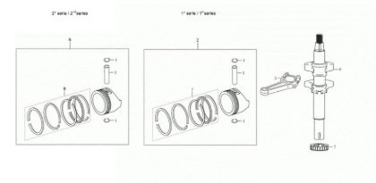 Shaft + piston G 53 TKE COMFORT PLUS (K655LI) EURO 5 Lawnmower