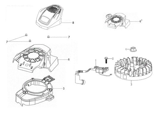 Ignition system G 53 TKE COMFORT PLUS (K655LI) EURO 5 Lawnmower