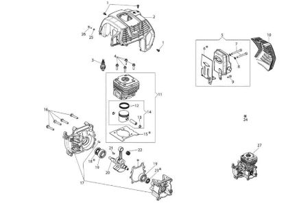 Engine BCH 40 S Brushcutter