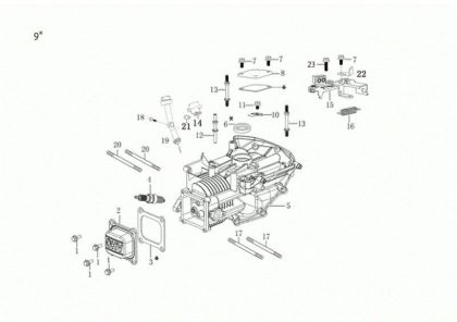 Crankcase GH 44 PK Lawnmower