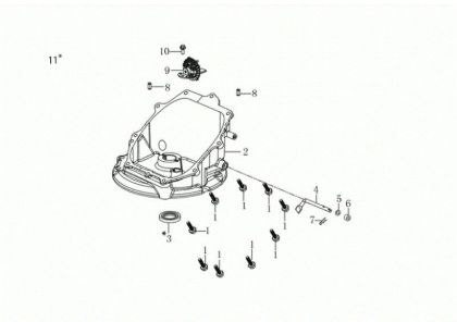 Crankcase cover GH 48 TK Lawnmower