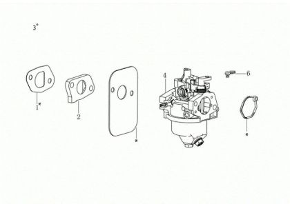 Carburetor GH 53 TK Lawnmower
