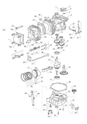 Motor assy OM 84/12,5 K M Cat. 2020 Garden tractor