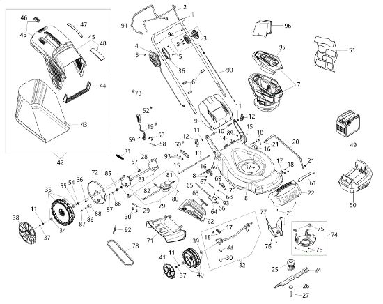 Complete illustrated parts list Gi 48 T Lawnmower