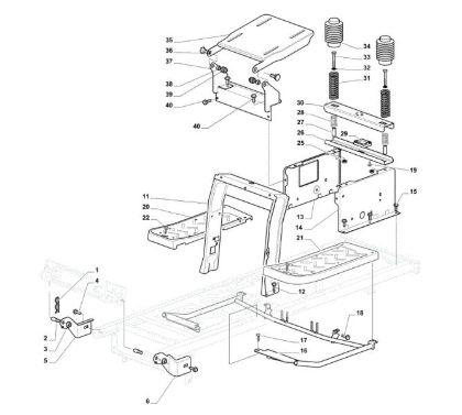 Frame OM 108L/18,5 H Cat. 2020 Garden tractor