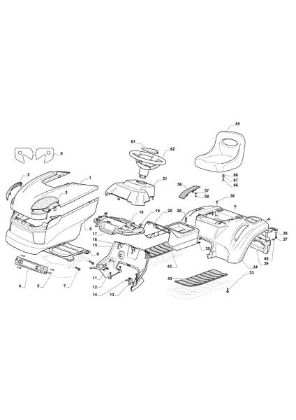 Body OM 108L/18,5 H Cat. 2020 Garden tractor