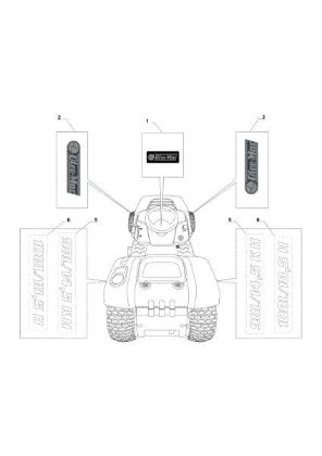 Labels (2/2) OM 108L/18,5 H Cat. 2020 Garden tractor