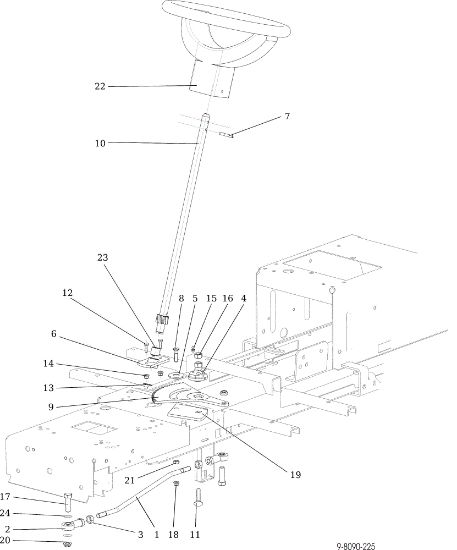Steering arm OM 92/16KH (K1600AVD) Cat. 2020 Garden tractor