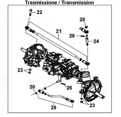 Front axle transmission APACHE 92 4x4 EVO Cat.2020 Garden tractor
