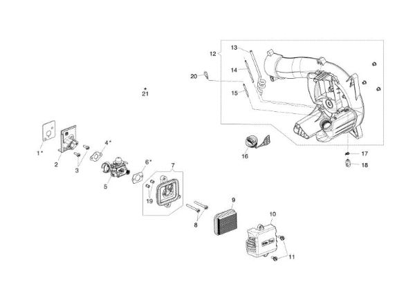 Tank and air filter BV 250 Blower