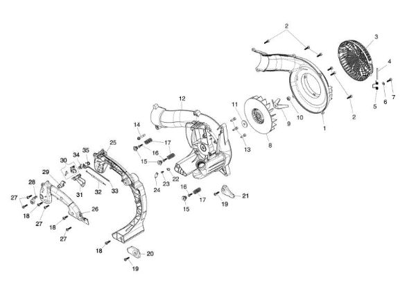 Fan assy BV 250 Blower