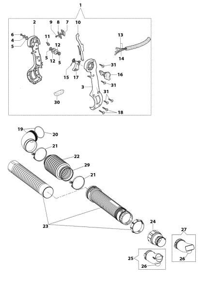 Blower lance assy BV 163 Blower
