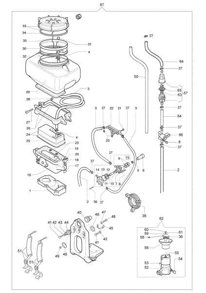 Conversion kit from blower to mist blower BV 163 Blower