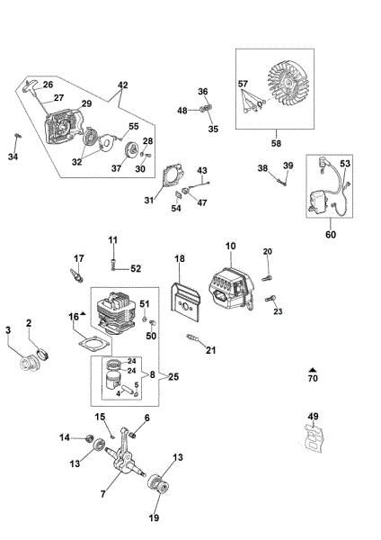 Engine and starter GS 630 Chainsaw