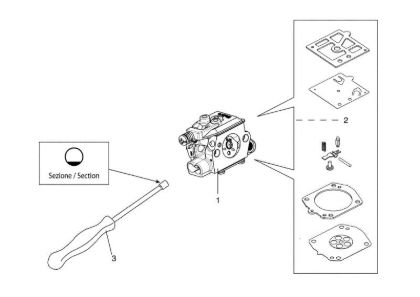 Carburetor HDA-350 GS 630 Chainsaw