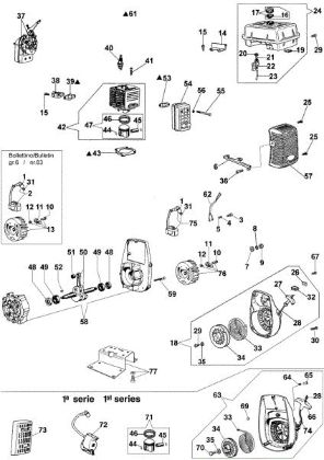 Starter assy and engine (Until 06/03/08) C 19/20 Spraying pump