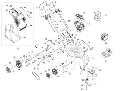Complete illustrated parts list Gi 44 T Lawnmower