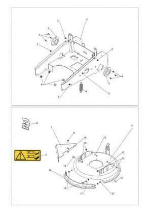 Frame DEB 517 Bush hog mower
