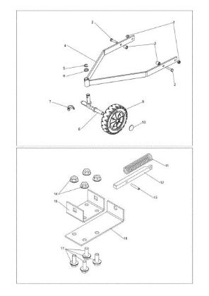 Front wheel DEB 517 Bush hog mower