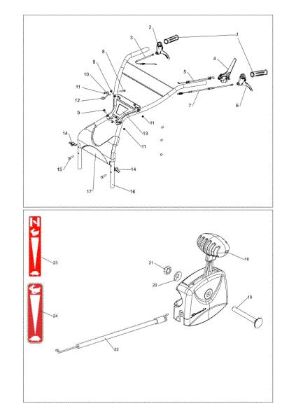 Handlebar DEB 518 Bush hog mower