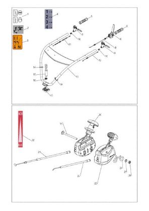 Handlebar DEB 5158 Bush hog mower