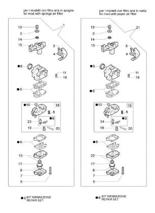 Carburetor WYK-104, WYK-143A 753 T Brushcutter