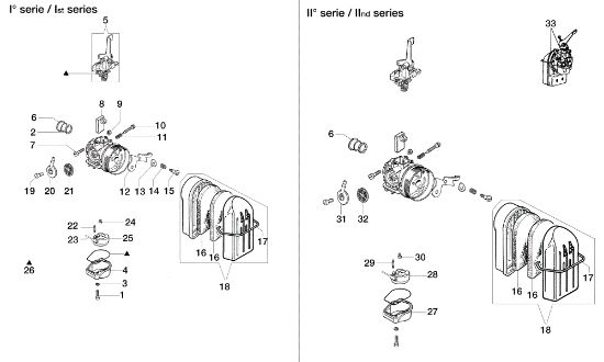 Carburetor SC 33 Water pump