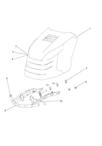 Hood (2/2) OM 106/24 KH (K2400AVD V-Twin - EURO5) Cat. 2021 Garden tractor