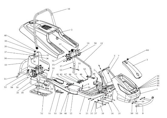 Hood (1/2) APACHE 92 EVO (K2400AVD V-Twin - EURO5) Cat.2021 Garden tractor