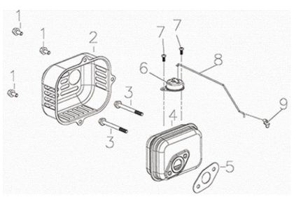 Muffler G 44 PK COMFORT (K450) Lawnmower