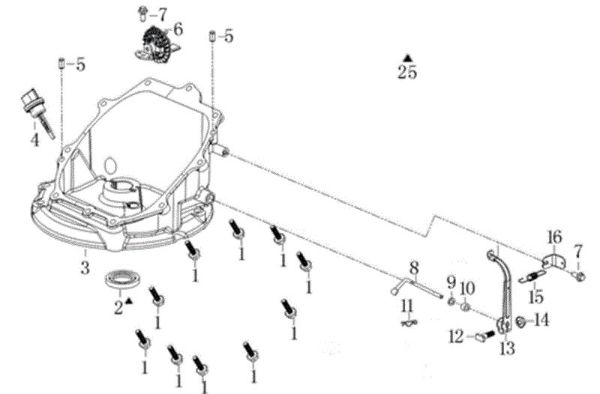 Crankcase cover G 44 TK COMFORT (K450) Lawnmower