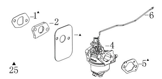 Carburetor G 44 TK COMFORT (K450) Lawnmower