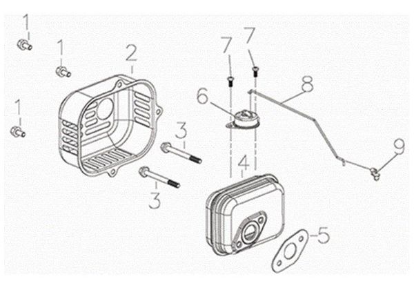 Muffler G 44 TK COMFORT (K450) Lawnmower