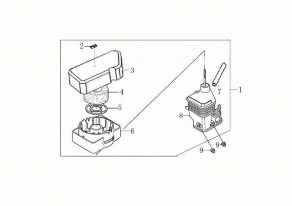 Air filter MOTORE K800 H (EURO 5) Engine K800 H (EURO 5)